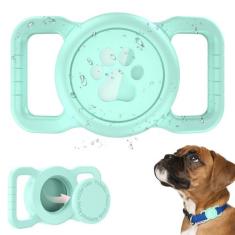 Imagem de SANKALA Suporte para coleira AirTag, [1 unidade] à prova d'água para cães AirTag, capa de silicone para proteção total contra perda, suporte para Apple Air Tag para coleira de animais de estimação –