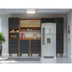 Imagem de Cozinha Compacta Confort 6 PT 8 GV Cinamomo e Grafite - BATROL