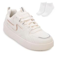 Imagem de Tênis Casual Ramarim e Meia RM24-24832, 35, Creme