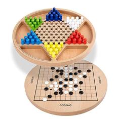 Imagem de Jogo de tabuleiro Chinese Checkers & Gobang 2 em 1, família e festa