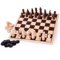 Imagem de Conjunto De Jogos De Tabuleiro Wokex Draughts And Chess Age 3+ Years