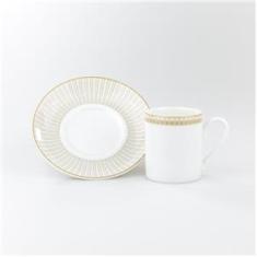 Imagem de Xícara Café Com Pires 80 ml Porcelana Schmidt - Dec. Vera
