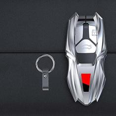 Imagem de TPHJRM Capa de chave de carro em liga de zinco, adequada para Audi A1 A3 A4 A4L A5 A6 A6L A7 A8 Q2L Q3 Q7 Q5 Q5L Q8 S4 S8 S3 S5 S6 R8 TT TTS