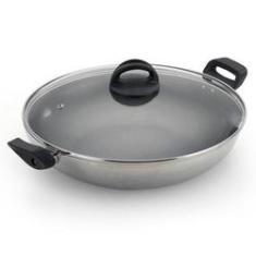 Imagem de Wok Antiaderente Interno Com Tampa De Vidro N 32