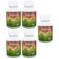 Imagem de Kit 5 Óleo De Avestruz Amazon Struthio - 60 Capsulas