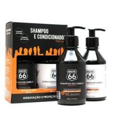 Imagem de Kit Shampoo, Condicionador de Cabelos Carvão Ativado Rota 66