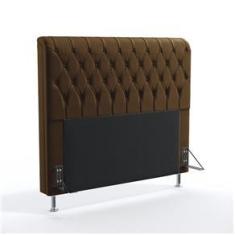 Imagem de Cabeceira Bellatrix 195 Para Cama King Sued Marrom Aradecor