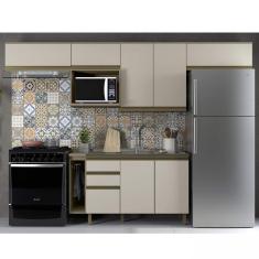 Imagem de Cozinha Completa 8 Peças 8 Portas Alice Espresso Móveis Duna/Cristal