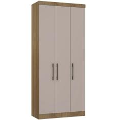 Imagem de Guarda Roupa Modulado 101,50cm 3 Portas Paris Luciane Móveis Avelã Pf Com Cinammon Pf