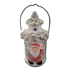 Imagem de Enfeite Lamparina de Natal Lampião Papai Noel com Luz Led