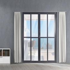 Imagem de Porta de Aluminio de Correr 210x200cm 4 Folhas Topsul Preto