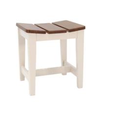 Imagem de Banqueta Cravo Baixa Madeira Maciça Base Laqueada Pinhão/base Laqueada