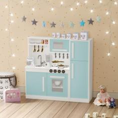 Imagem de Cozinha Infantil Perfeita Com Geladeira e Fogão MDF Menta