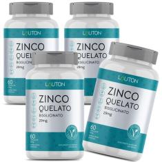 Imagem de Zinco Quelato Bisglicinato 29Mg Vegano Premium Lauton Kit 4