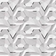 Imagem de Papel De Parede 3D Hexagano E Triangulo Geometrico Adesivo