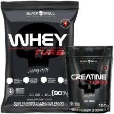 Imagem de Kit Whey E Creatina: Whey Turbo Bklack Skull 900G + Creatina Turbo Bla
