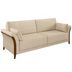 Imagem de Sofá Decorativo 3 Lugares 222cm Market Linho Champagne G45 - Gran Belo