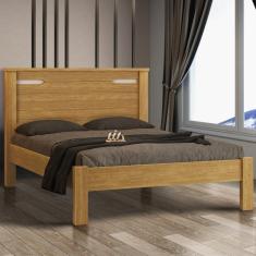 Imagem de Cama De Casal Com Estrado Reforçado Com Colchão Cinamomo Off White Zuke Shop Jm