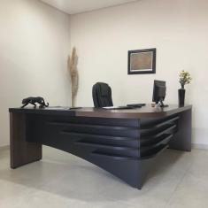 Imagem de Mesa para Escritório Diretor em L em Tamburato