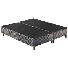 Imagem de Cama Box Base Universal King Sommier Rústico Bordado Gray (193x203x30) - Paropas
