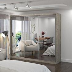 Imagem de Guarda Roupa Casal Espelhado 3 Portas de Correr 4 Gavetas 1902e3 Foscarini Demolição