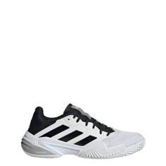 Imagem de adidas Tênis masculino Barricade 13, Branco/Preto/Cinza, 9.5