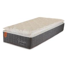 Imagem de Colchão Solteiro 78x188x30 Brilhante Prorelax Molas Ensacadas Pillow Top Turn Free - Cinza
