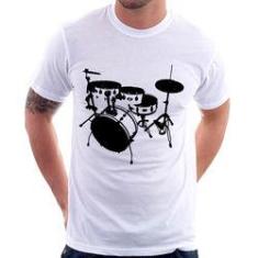 Imagem de Camiseta Bateria Música Baterista - Foca Na Moda