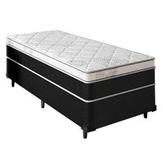 Imagem de Cama Box Solteiro + Colchão Molas Ensacadas Varena Europillow 88x188x70cm