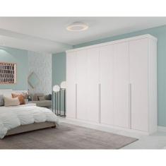Imagem de Guarda Roupa Casal Em Mdf 6 Portas Guarapari Panan Móveis Branco - Pan