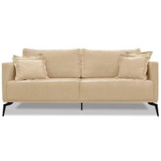 Imagem de Sofa Liv 3 Lugares 220cm Pes Aço Linho 234 Dourado Ezz Dourado