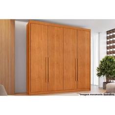 Imagem de Guarda Roupa 4 Portas e 4 Gavetas Bérgamo Cinamomo - Conquista