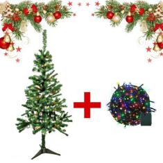 Imagem de Árvore Natal 90cm  + Pisca Pisca Led 100 Lapadas Kit Natal - Zein