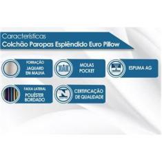 Imagem de Colchão Paropas Molas Pocket Esplêndido Bordô Casal 138