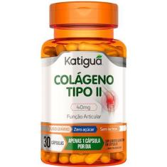 Imagem de KATIGUÁ Colágeno Tipo Ii Função Articular Sem Sabor Katiguá 30 Cápsulas Rígidas • 30 Doses Laranja