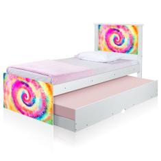 Imagem de Cama Solteiro Tie Dye Com Auxiliar E Colchões