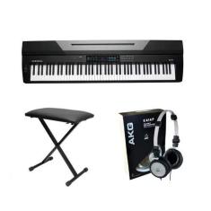 Imagem de Kit Piano Arranjador Kurzweil Ka70 Com Banqueta E Fone K414