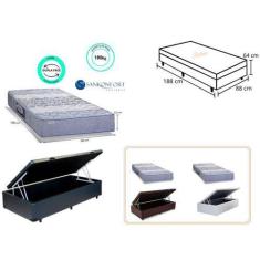 Imagem de Conjunto Cama Box Baú Solteiro + Colchão Espuma Ortopédico Dupla Face