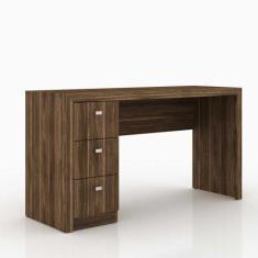 Imagem de Mesa Para Escritório Ou Escrivaninha 1,36M Com 3 Gavetas Várias Cores