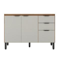 Imagem de Balcão De Cozinha Para Pia 120cm Firenze Amêndola/Nude Prime Tx - Demó