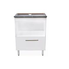 Imagem de BALCÃO COZINHA COM NICHO E TAMPO PARA COOKTOP – BRANCO