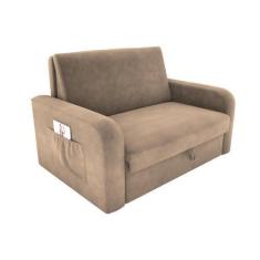 Imagem de Sofá Cama com Baú 2 Lugares Daiane Bege Matrix