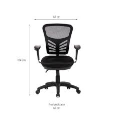 Imagem de Cadeira de Escritório Diretor Giratória Mundi NR17 Preta