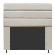 Imagem de Cabeceira Estofada Turim 140 cm Casal  Suede Bege - Amarena Móveis