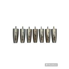 Imagem de Kit Cama box Queen e King 12 pes Metalizados cônicos com 12 cm altura