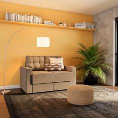 Imagem de Sofá 2 Lugares Retrátil Cochem Suede Bege 140 Cm - Mobly