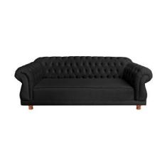 Imagem de Dois Sofás Chesterfield Elisabeth 2M - Suede Preto / Sala De Estar, Re