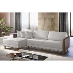 Imagem de Sofá Living Com Chaise 280Cm Vega Linho Branco