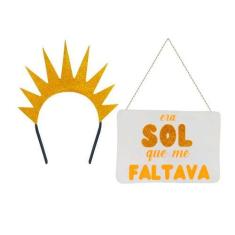 Imagem de Fantasia Carnaval Adulta Casal Kit Tiara e Plaquinha Divertida Com Fra