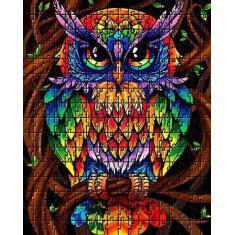 Imagem de Quebra-cabeça Coruja Colorida Puzzle de 300 peças - Coleção TEA e Amor